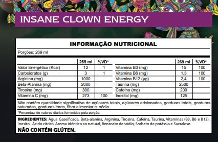 Pré Treino - Insane Clown Energy Lata 269ml - Demons Lab