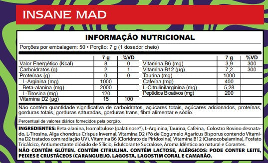 Pré Treino - Insane Mad - Demons Lab
