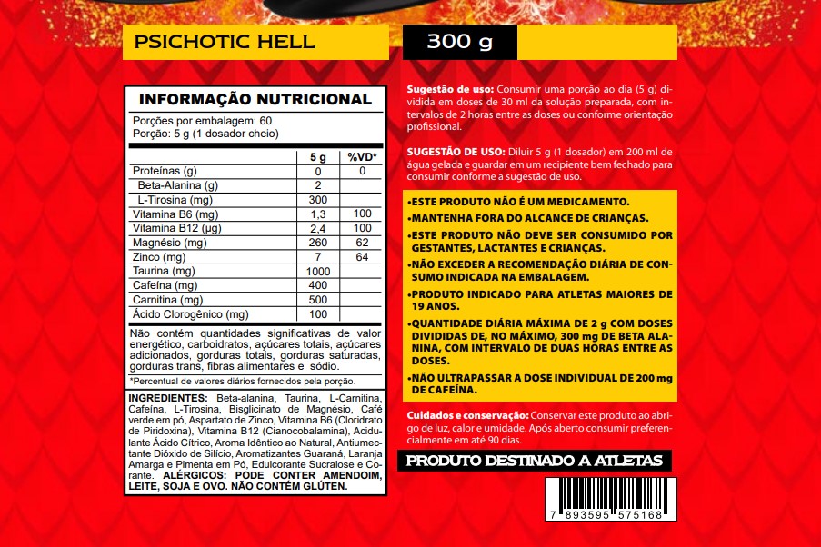 Pré Treino - Psichotic Hell - Demons Lab