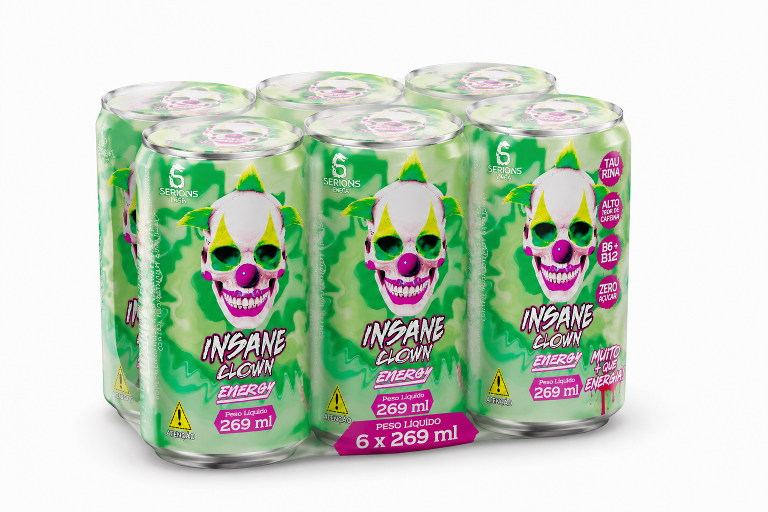 Pré Treino - Insane Clown Energy Lata 269ml PAC C/6 UNI - Demons Lab