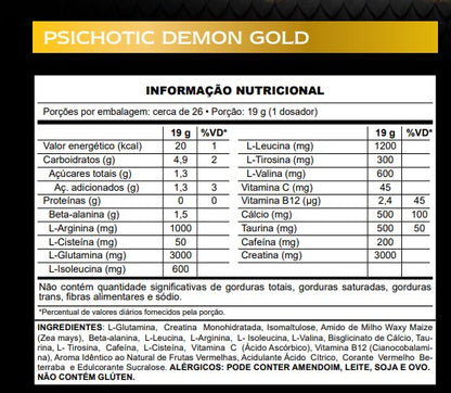 Pré Treino - Psichotic Demon Gold - Demons Lab