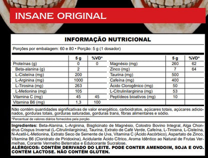 Pré Treino - Insane Original - Demons Lab