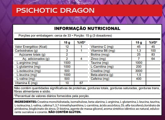 Pré Treino - Psichotic Dragon - Demons Lab