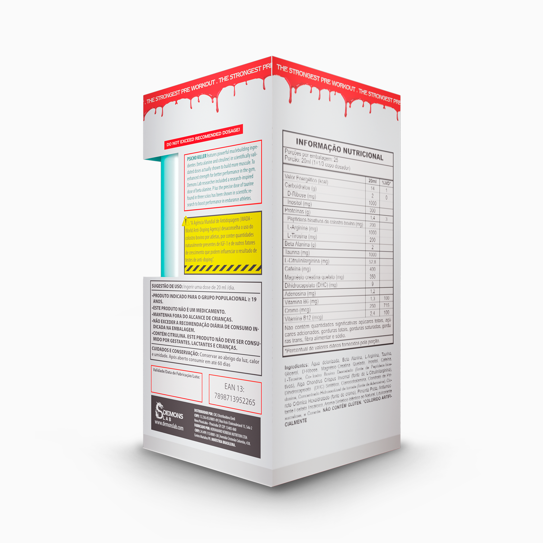 Pré Treino - Psicho Killer 500ml - Demons Lab